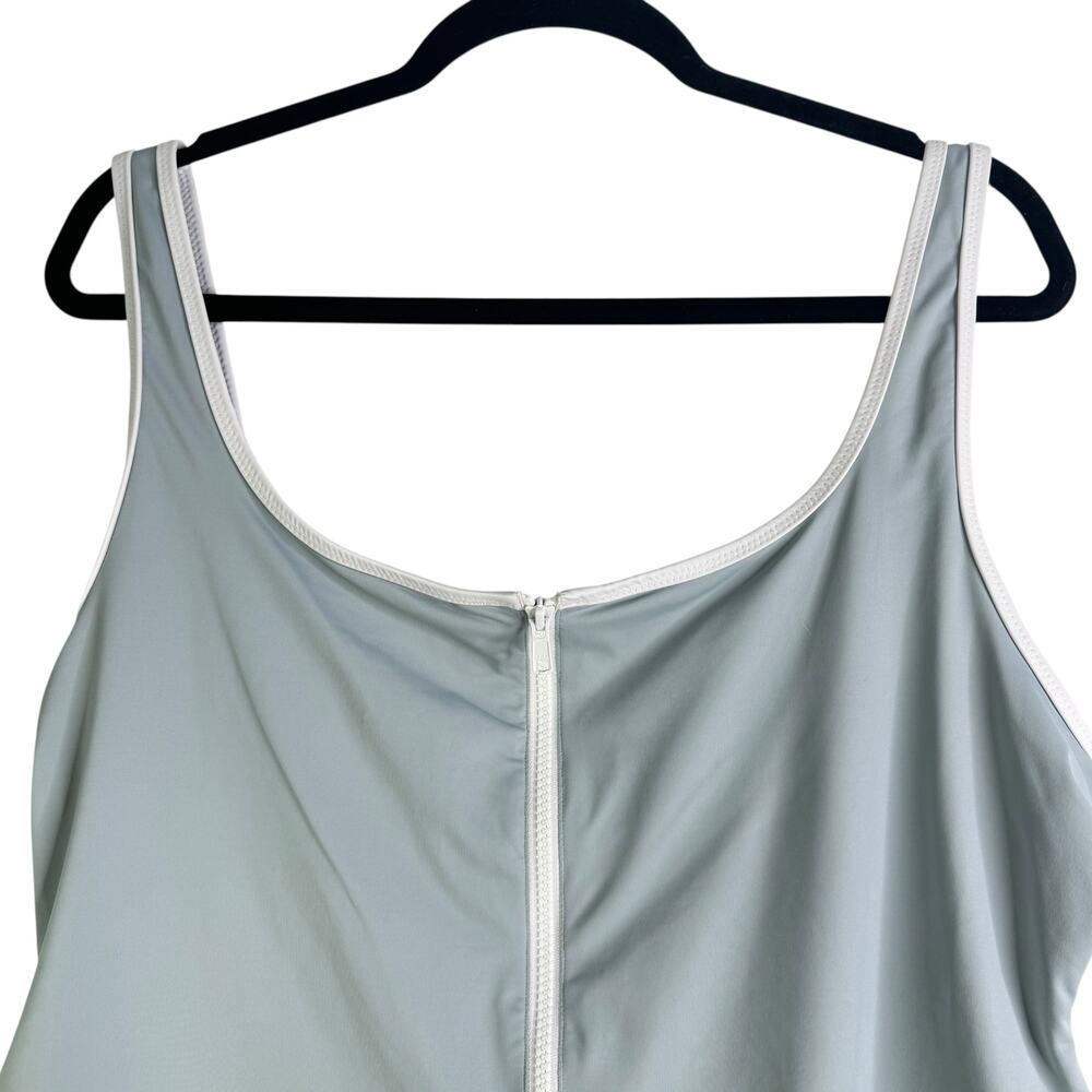 NWT SKIMS  Zip Up Swim Scoop Neck One Piece - Pacific Plus Size‎ 3X New XXXL - Picture 14 of 15
